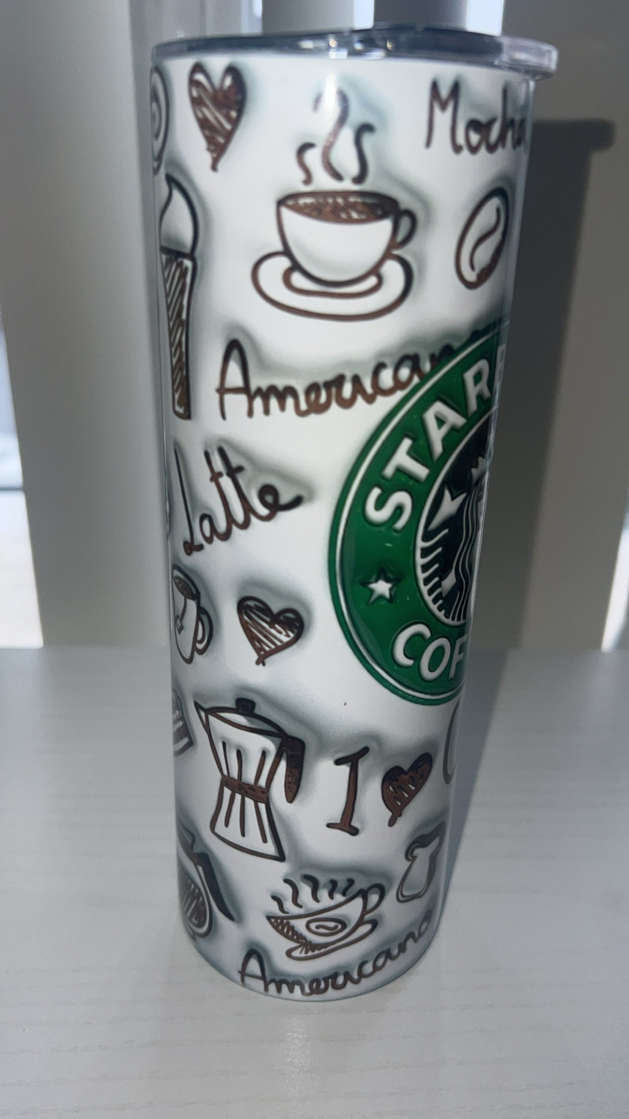 Coffee inspired tumbler