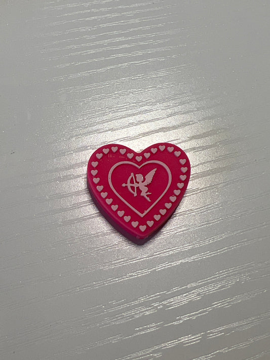 Cupid heart focal bead