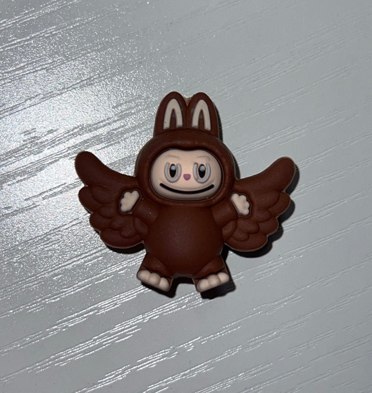 Brown labubu focal bead