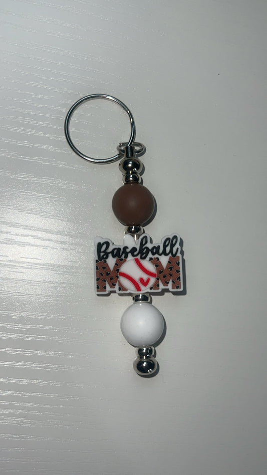 Baseball mom keychain