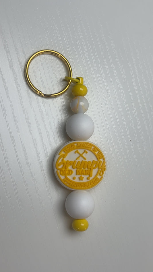 Grumpy old man keychain