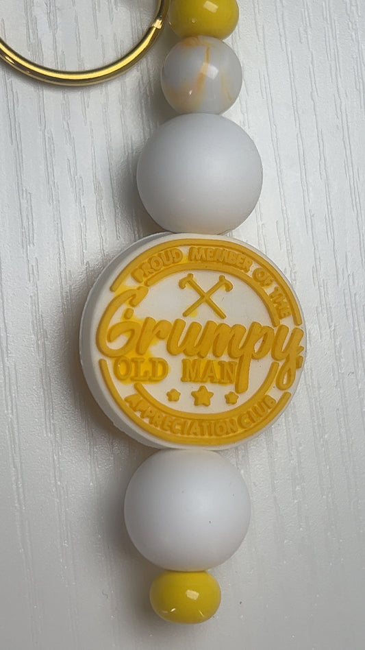 Grumpy old man keychain