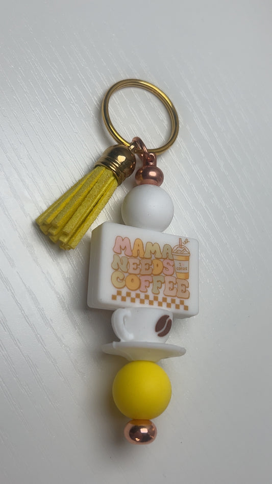 Mama needs coffee keychain