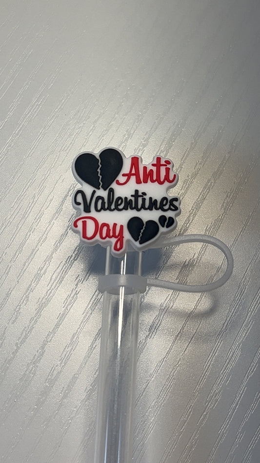 Anti Valentine’s Day straw topper