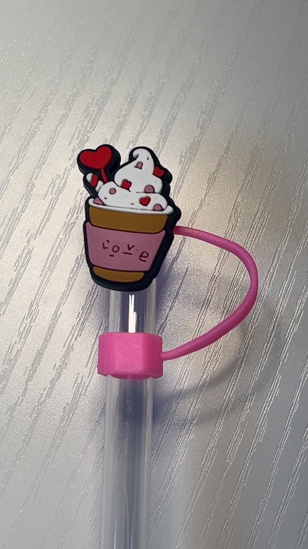 Love coffee straw topper