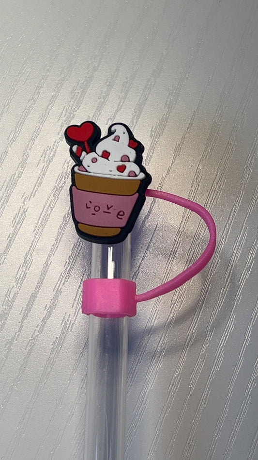 Love coffee straw topper