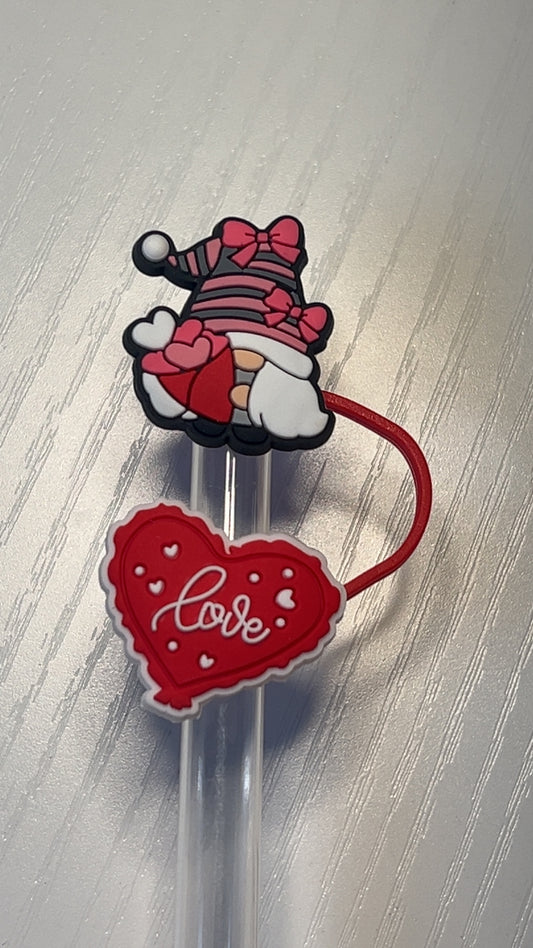 Love gnome straw topper