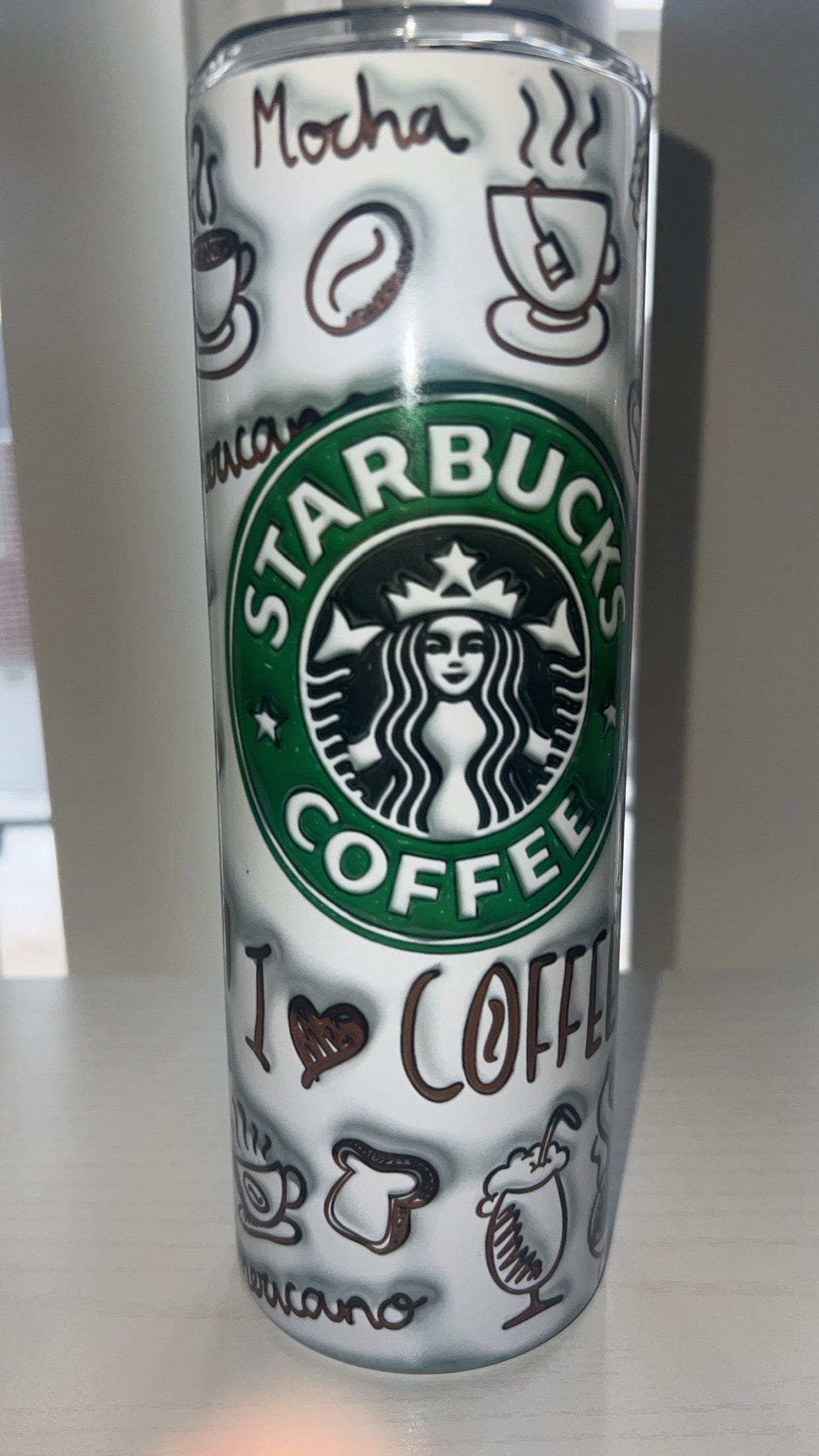 Coffee inspired tumbler