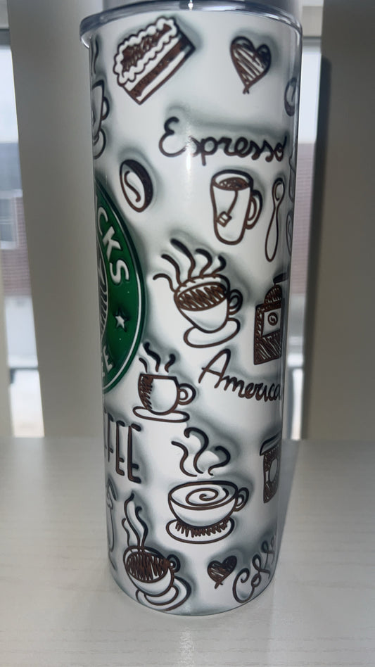 Coffee inspired tumbler