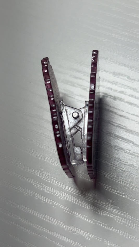 Acrylic Purple Tutu calf bag clip